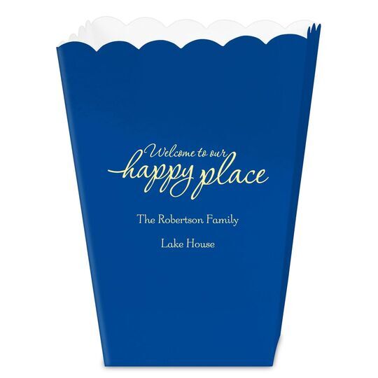 Welcome to Our Happy Place Mini Popcorn Boxes
